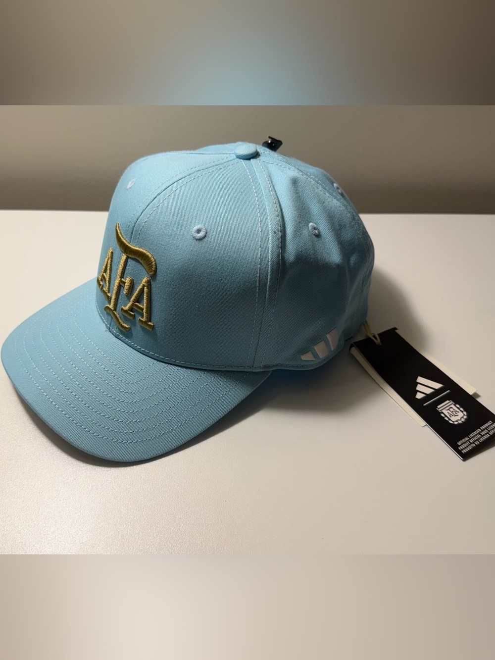 FIFA World Cup 2026 Argentina adidas Light Blue Cap with Gold Logo Detail